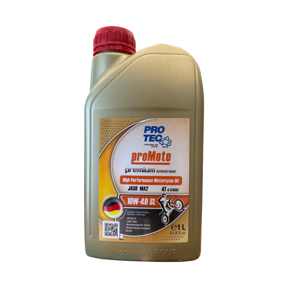 روغن موتور سیکلت پروتک مدل 10W40 SL JASO MA2 حجم 1 لیتر