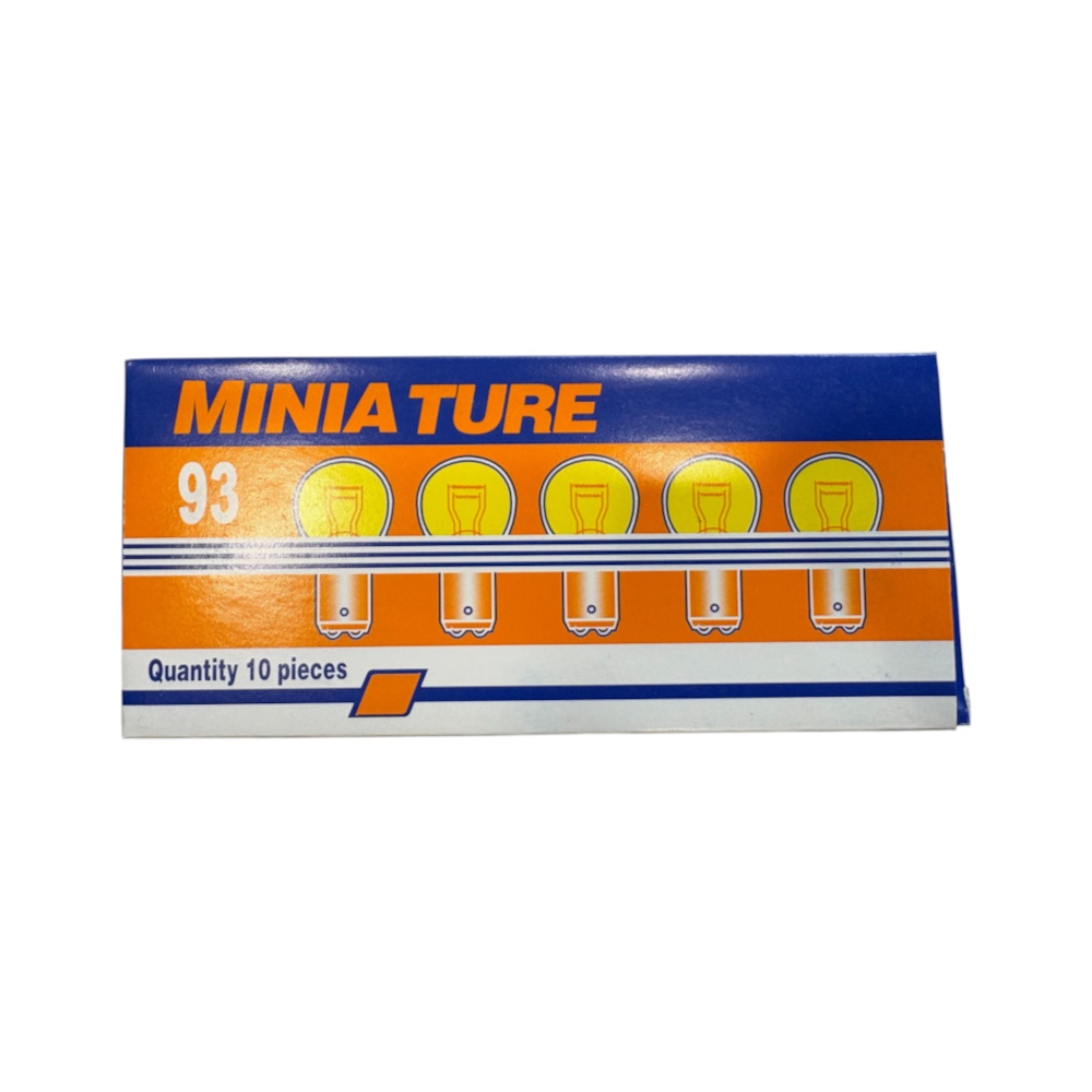 لامپ یک کنتاکت خودرو نارنجی MKS مدل 93 پایه BAU15s توان 21 وات بسته 10 عددی