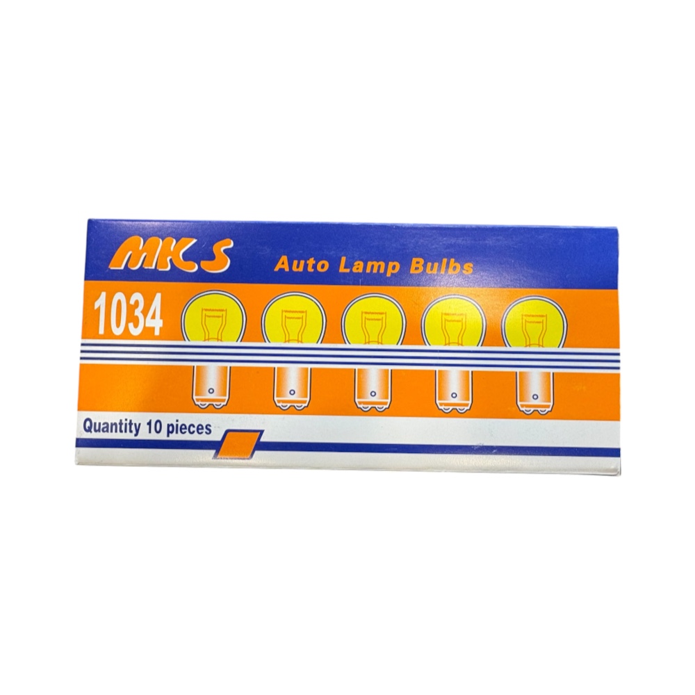 لامپ دوکنتاکت خودرو MKS مدل 1034 پایه BAY15d توان 21/5 وات بسته 10 عددی