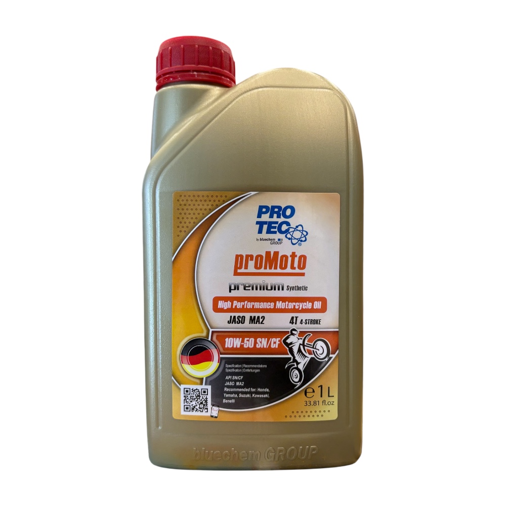 روغن موتور سیکلت پروتک مدل 10W50 SN JASO MA2 حجم 1 لیتر